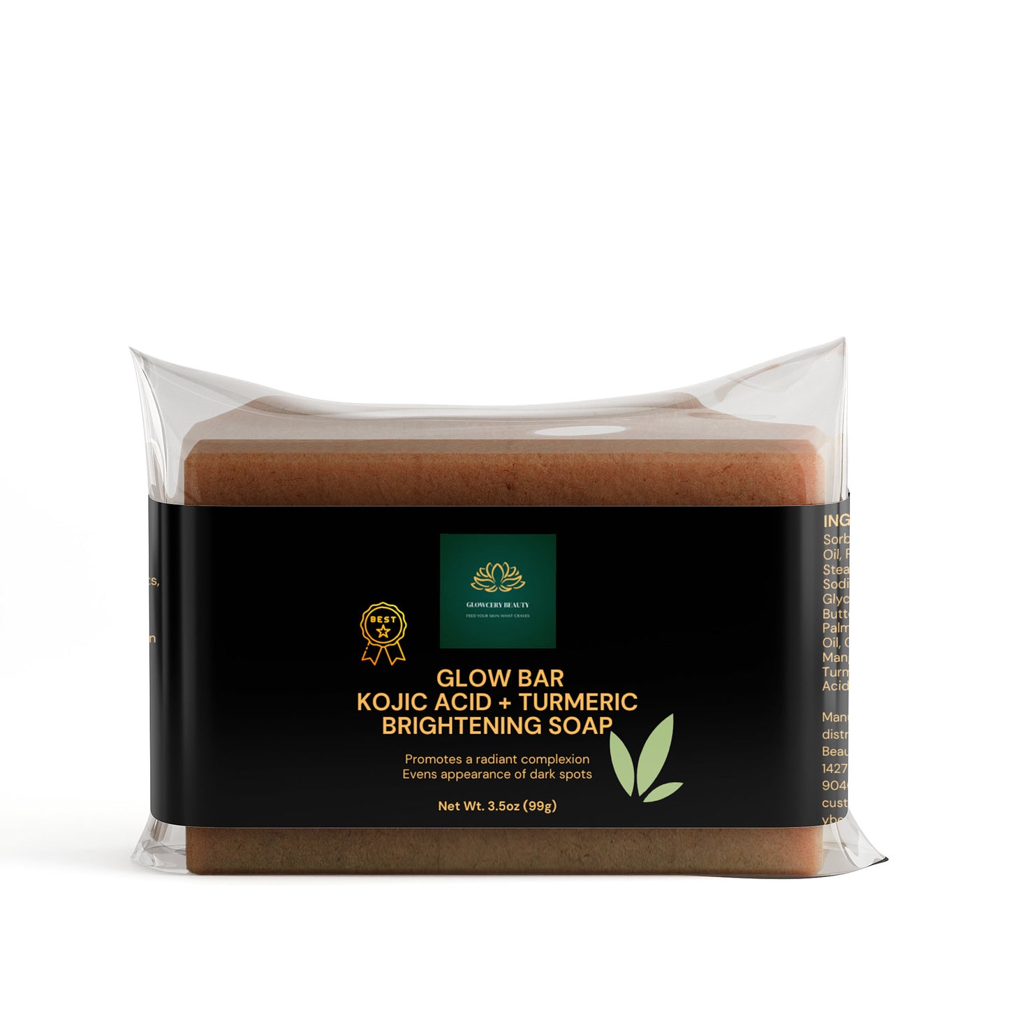 Glow Bar Kojic Acid + Turmeric Brightening Soap